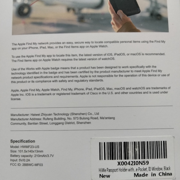 Trackable wallet/passport holder - Picture 11 of 12